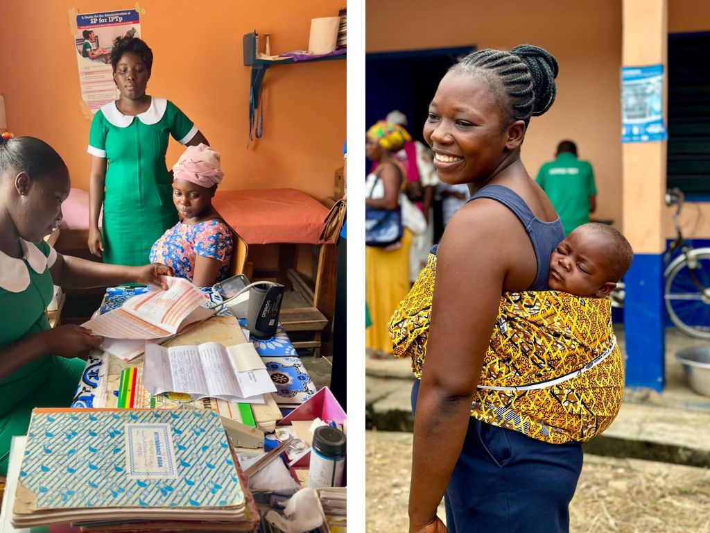 Collage mit Bildern von Frauen in Ghana